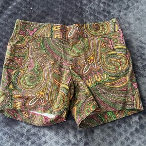 J. Crew Multicolor Paisley Shorts
